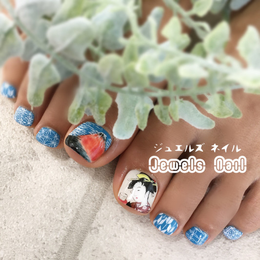 和柄 浮世絵ネイル Jewels Nail