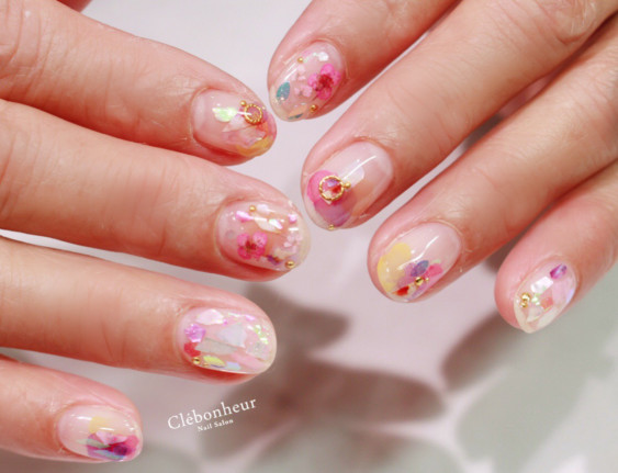押し花ネイル Clebonheur クレボヌール