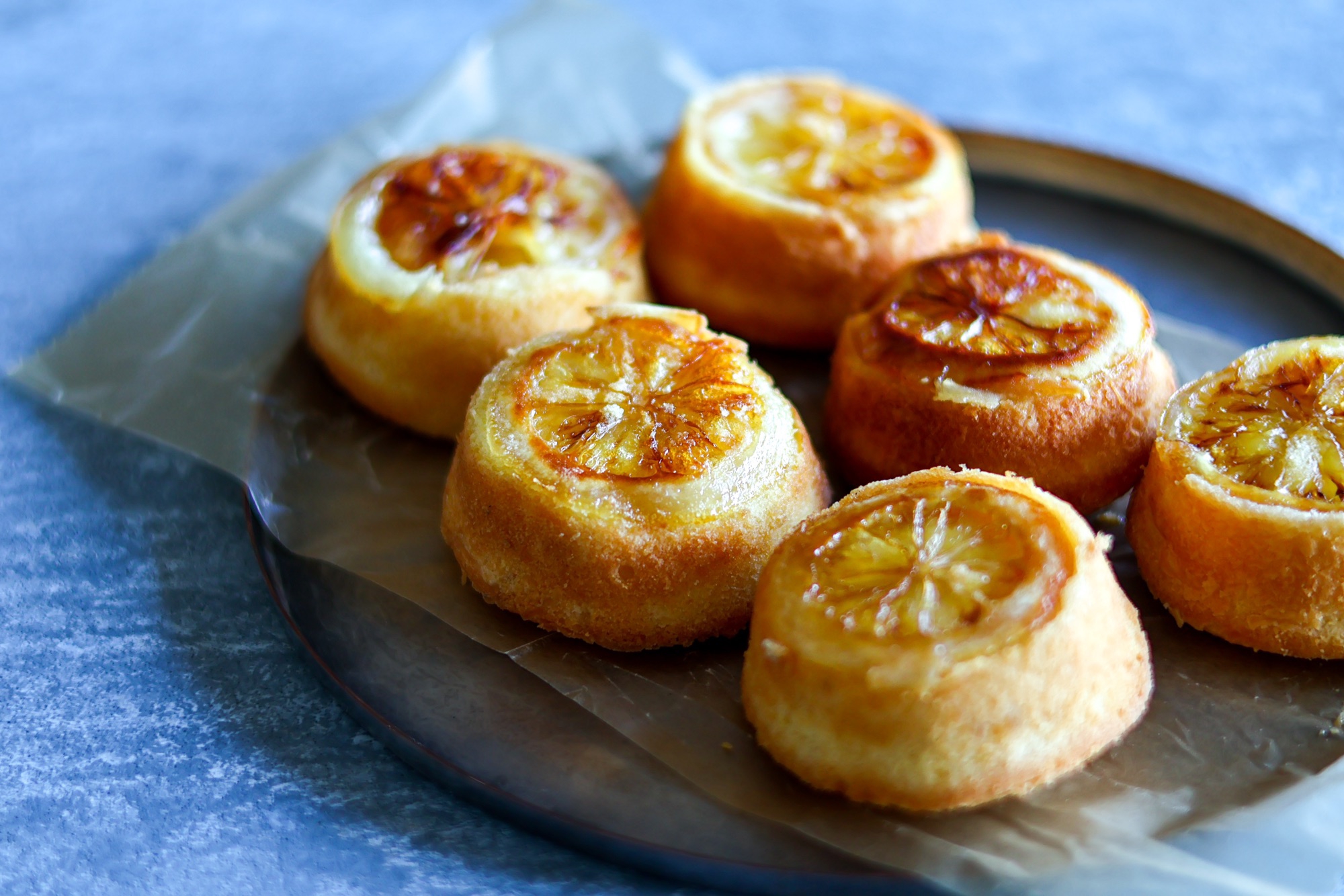 レモンのアップサイドダウンケーキ sazanami