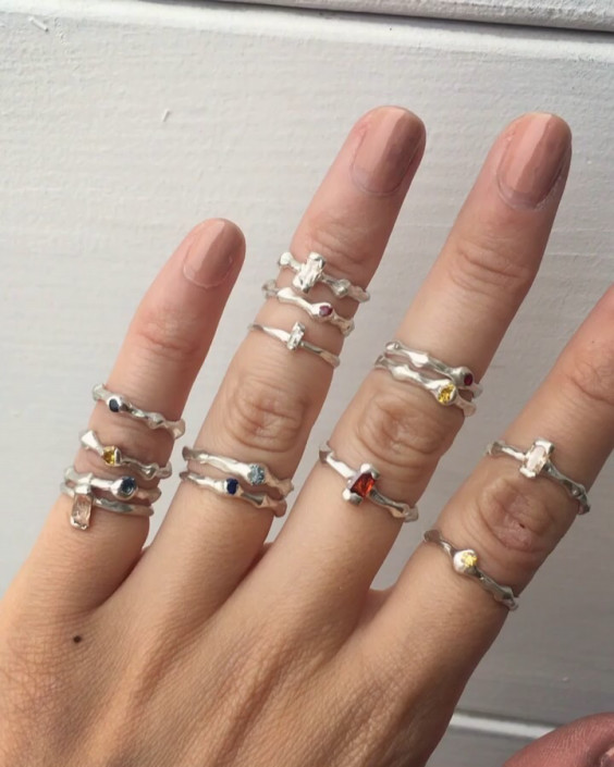 gem rings | PLUIE 