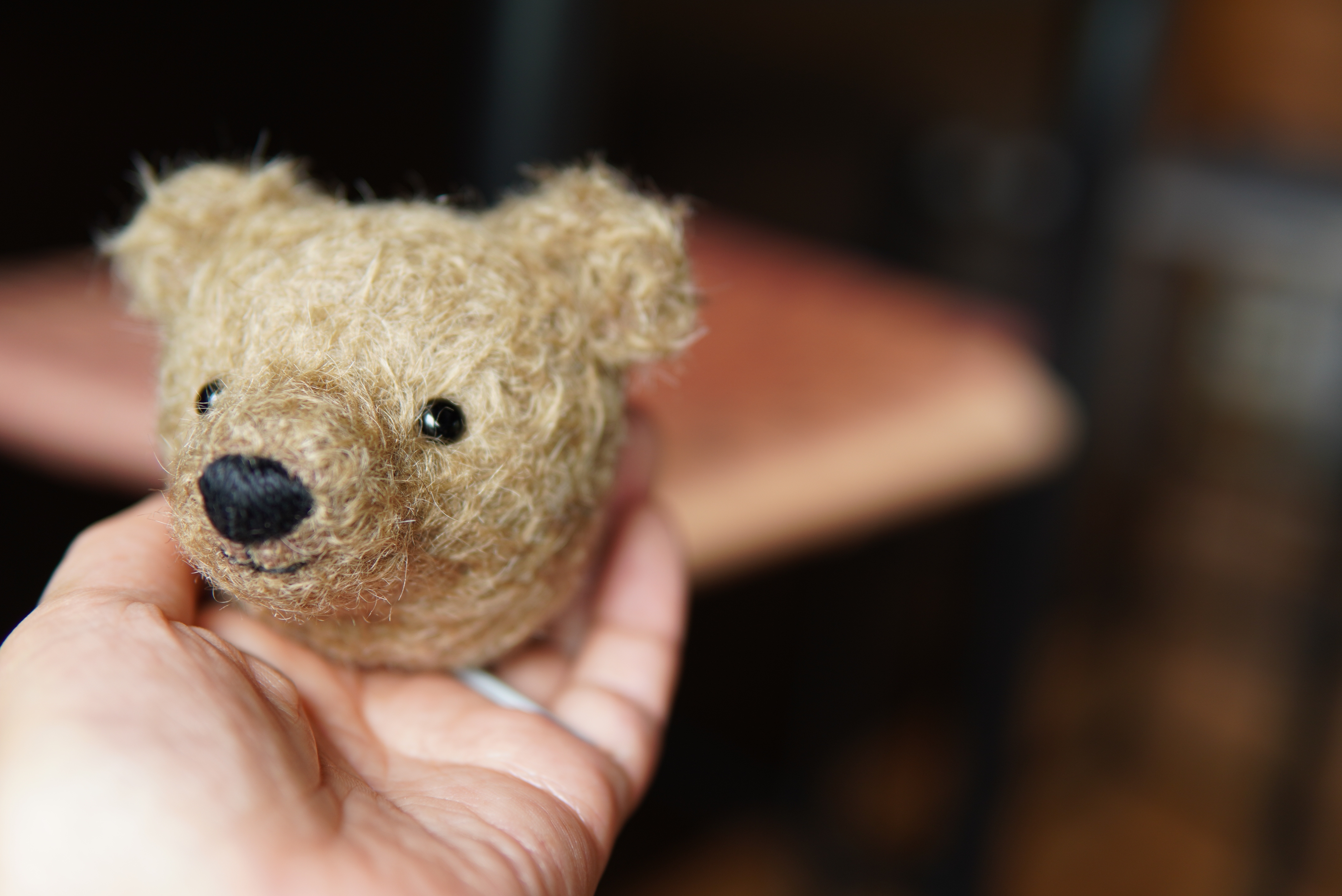 りりしいお顔のテディベア no216 ベアの顔作り | ChikuChiku bear