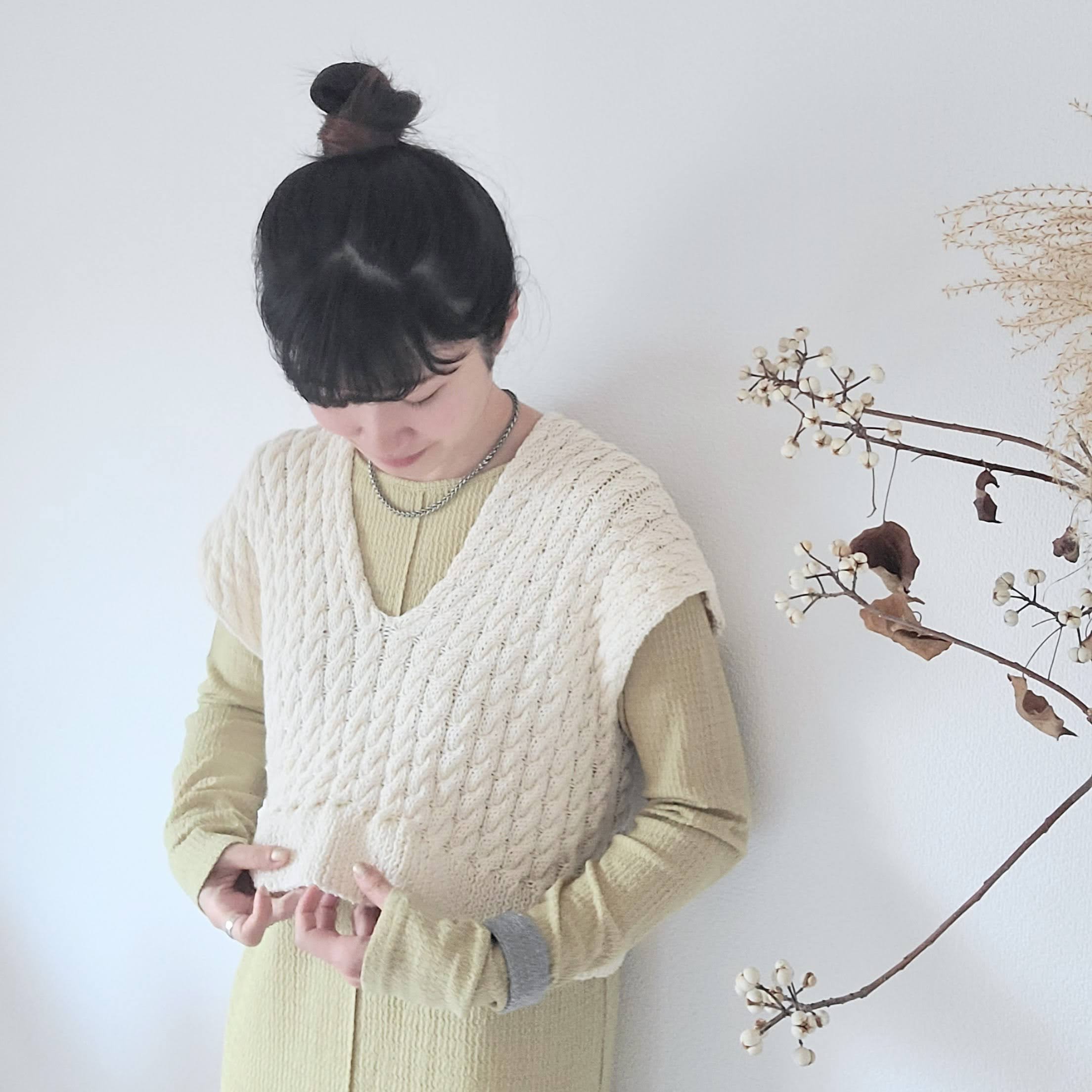 ケーブルサマーニット｜棒針編み | Jul Knitting