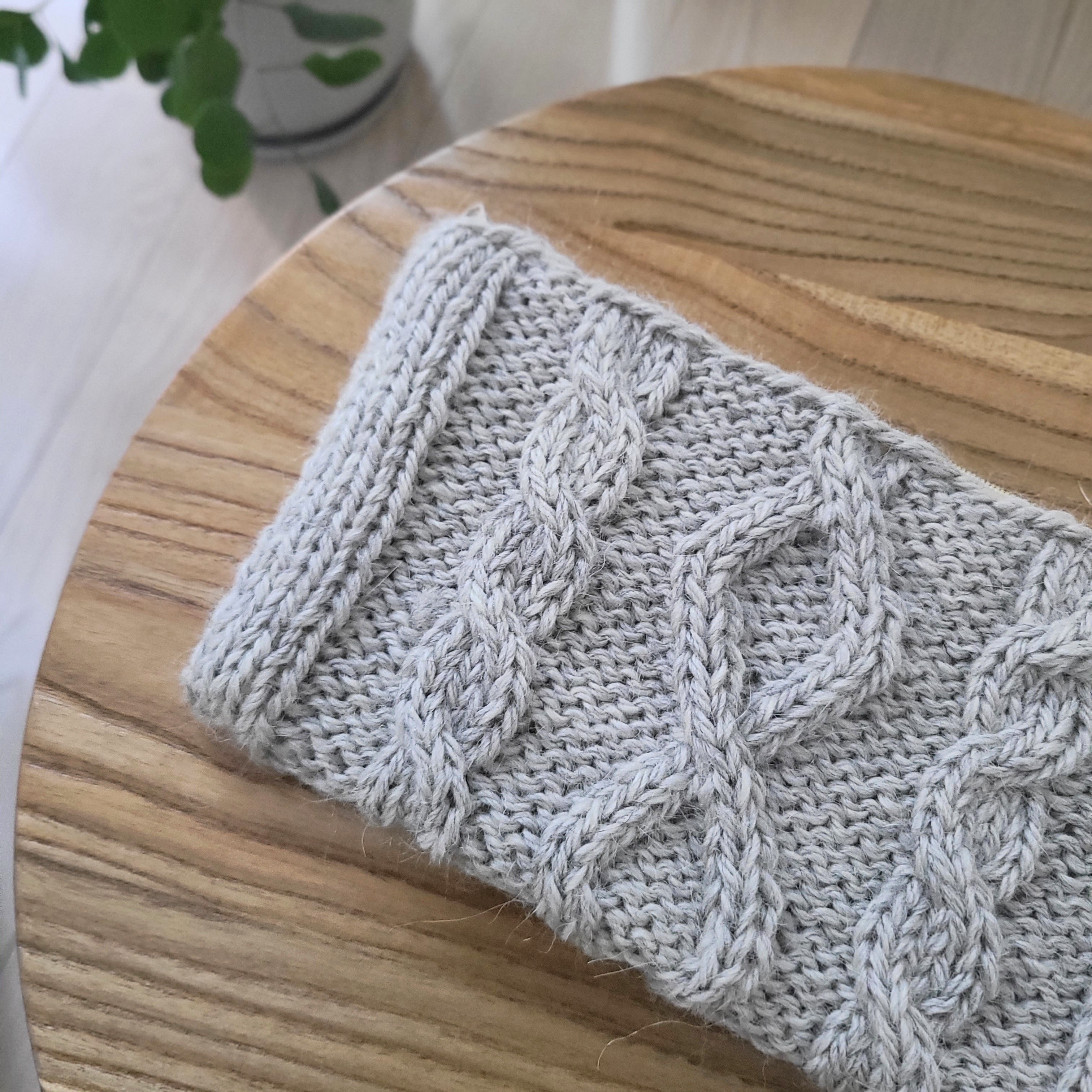 なわ編みのポーチ｜棒針編み | Jul Knitting