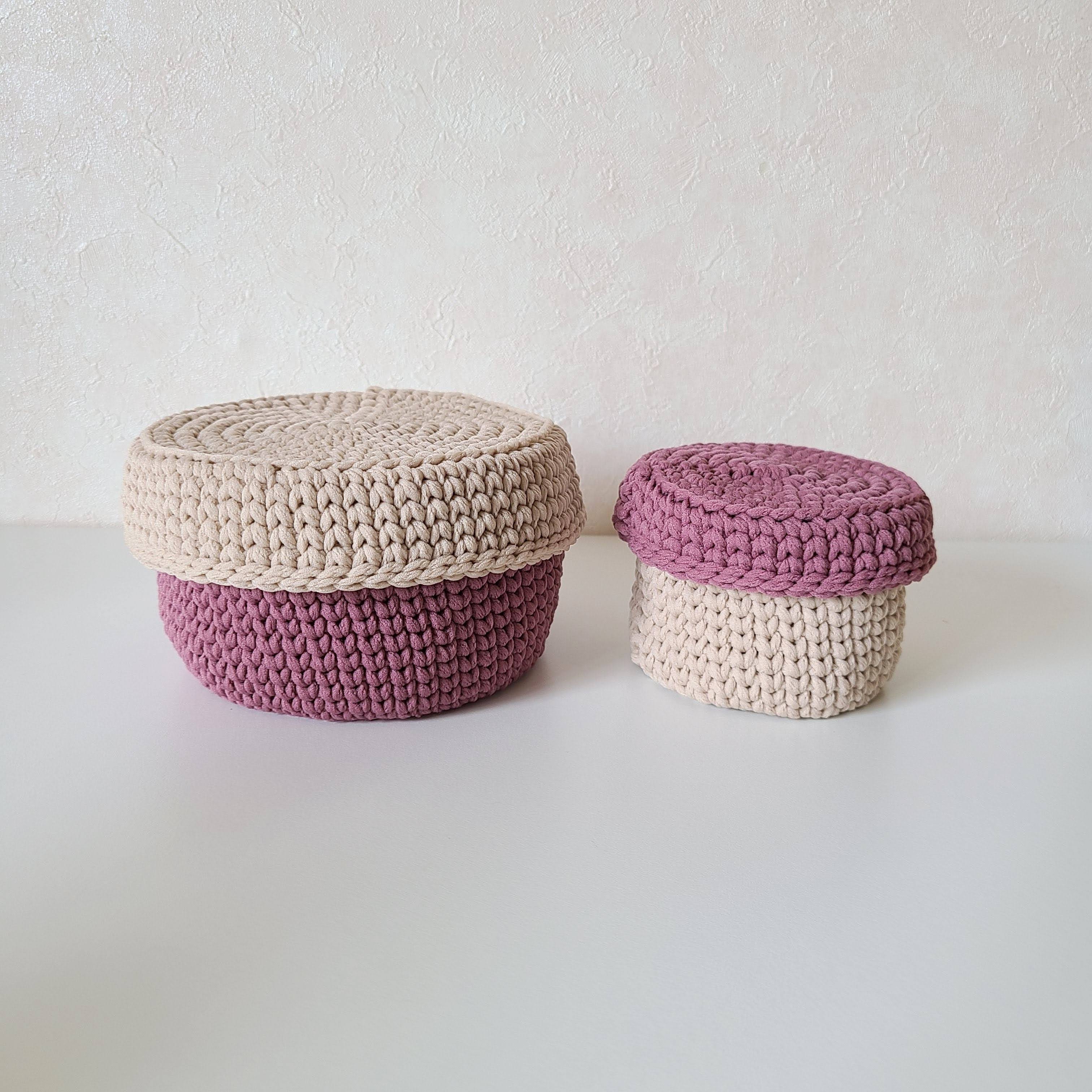 マトリョーシカバスケット｜かぎ針編み | Jul Knitting