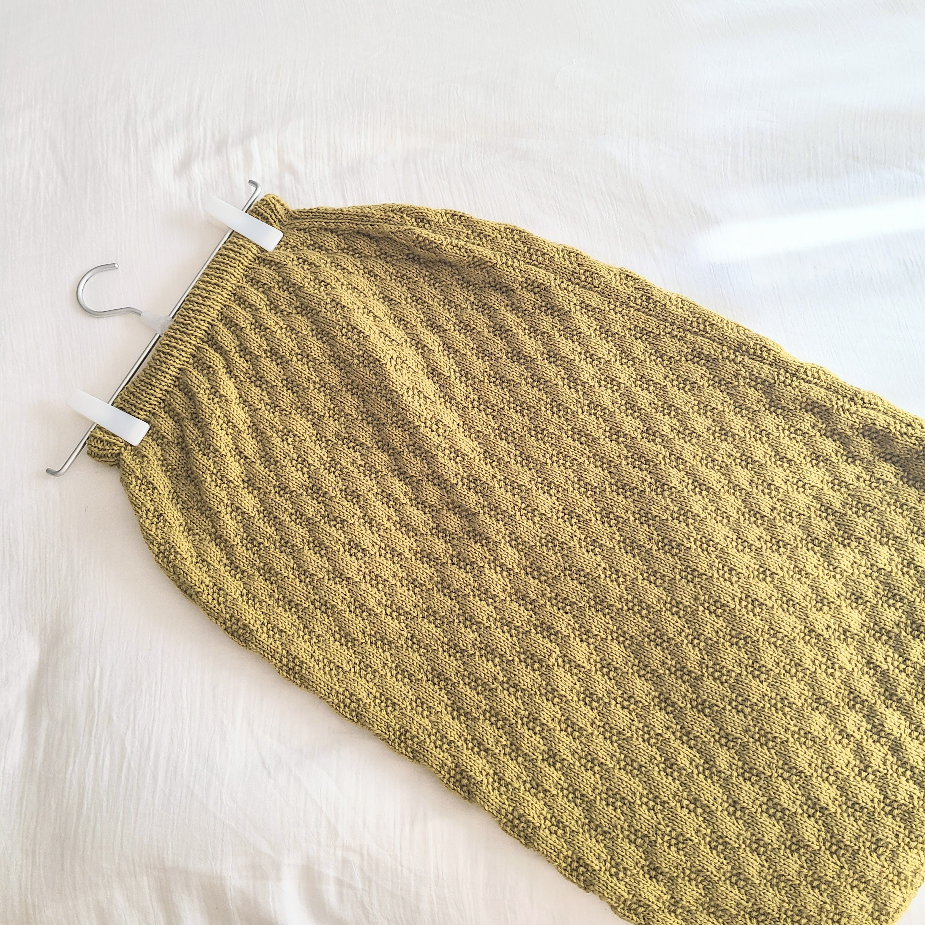 ミモザ模様のニットスカート｜棒針編み | Jul Knitting