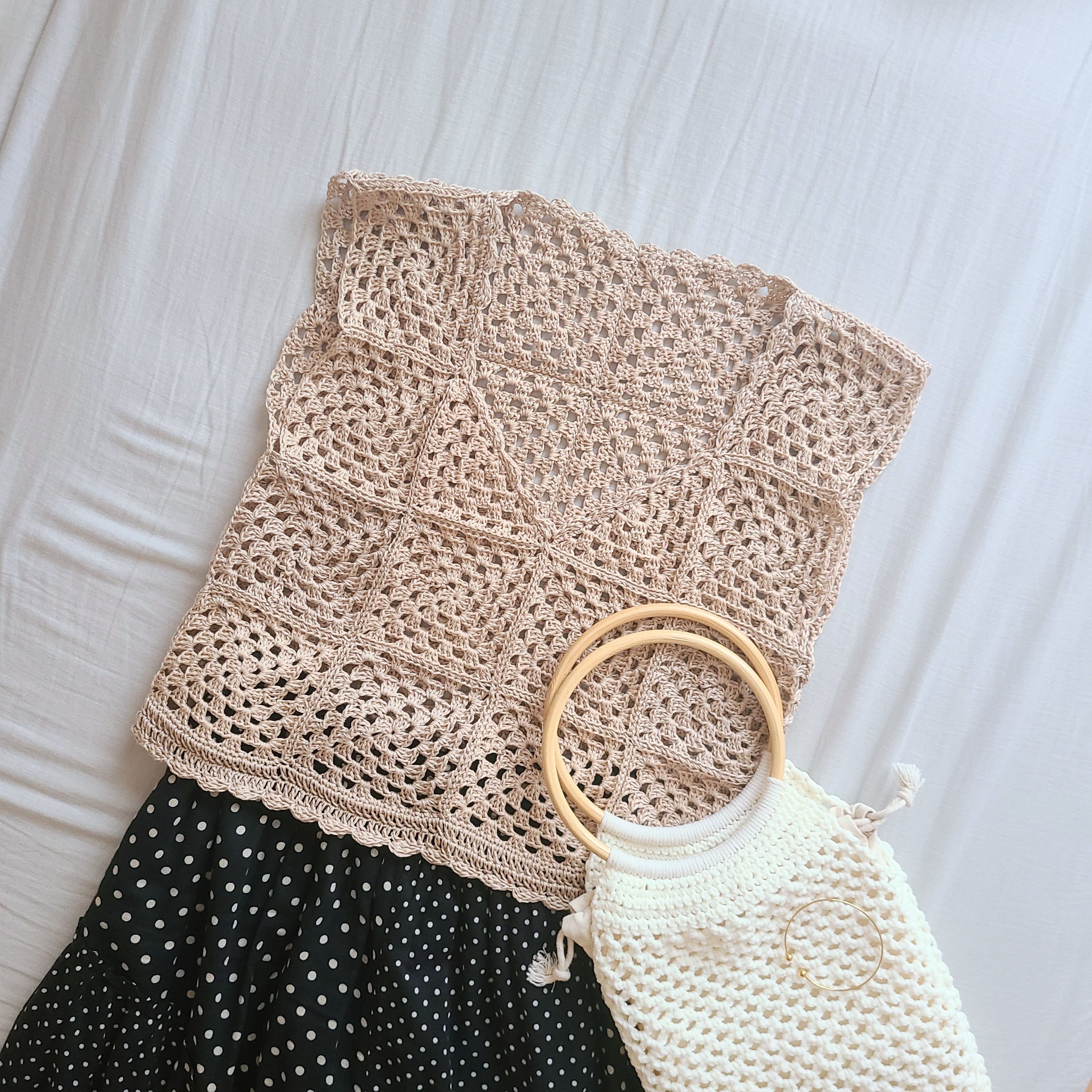 モチーフ編みのトップス｜かぎ針編み | Jul Knitting