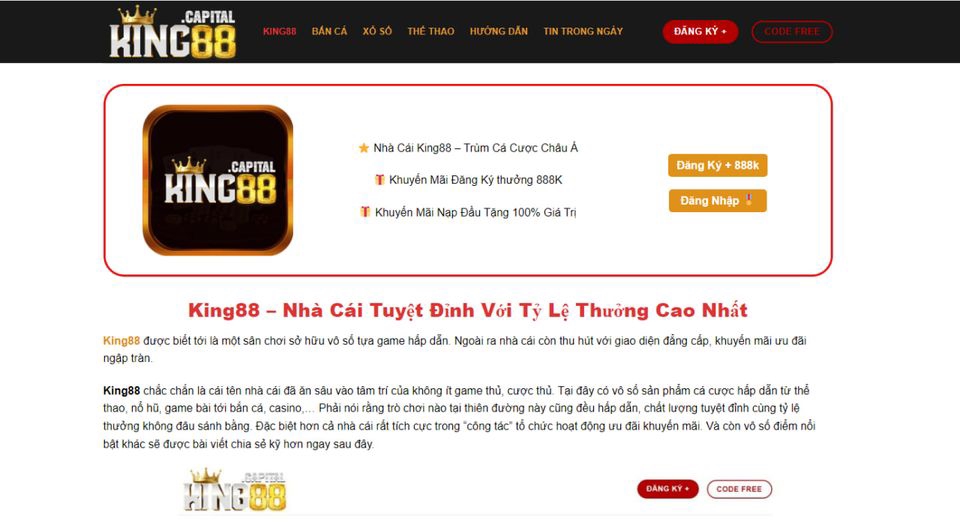 Khám Phá Nha Cái King88 - Điểm Đến Chơi Cá Cược Uy Tín Hàng Đầu