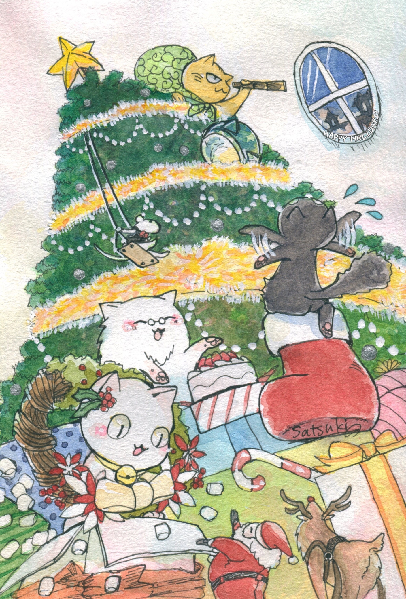 へんなねこnoクリスマスイラスト2020🌲 Satsukiu0027s storehouse