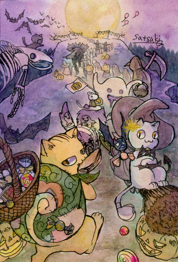 へんなねこのハロウィンイラスト2022🍭 | Satsuki's storehouse