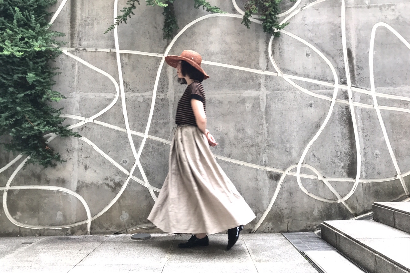 lig. リグドットSsize sheer volume skirt スカート 