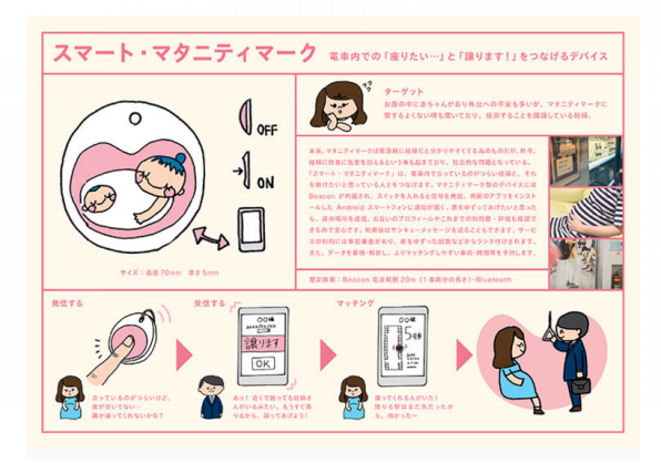 妊婦にやさしさが伝わるデバイス スマート マタニティマーク スマート マタニティマーク Smart Maternity Mark