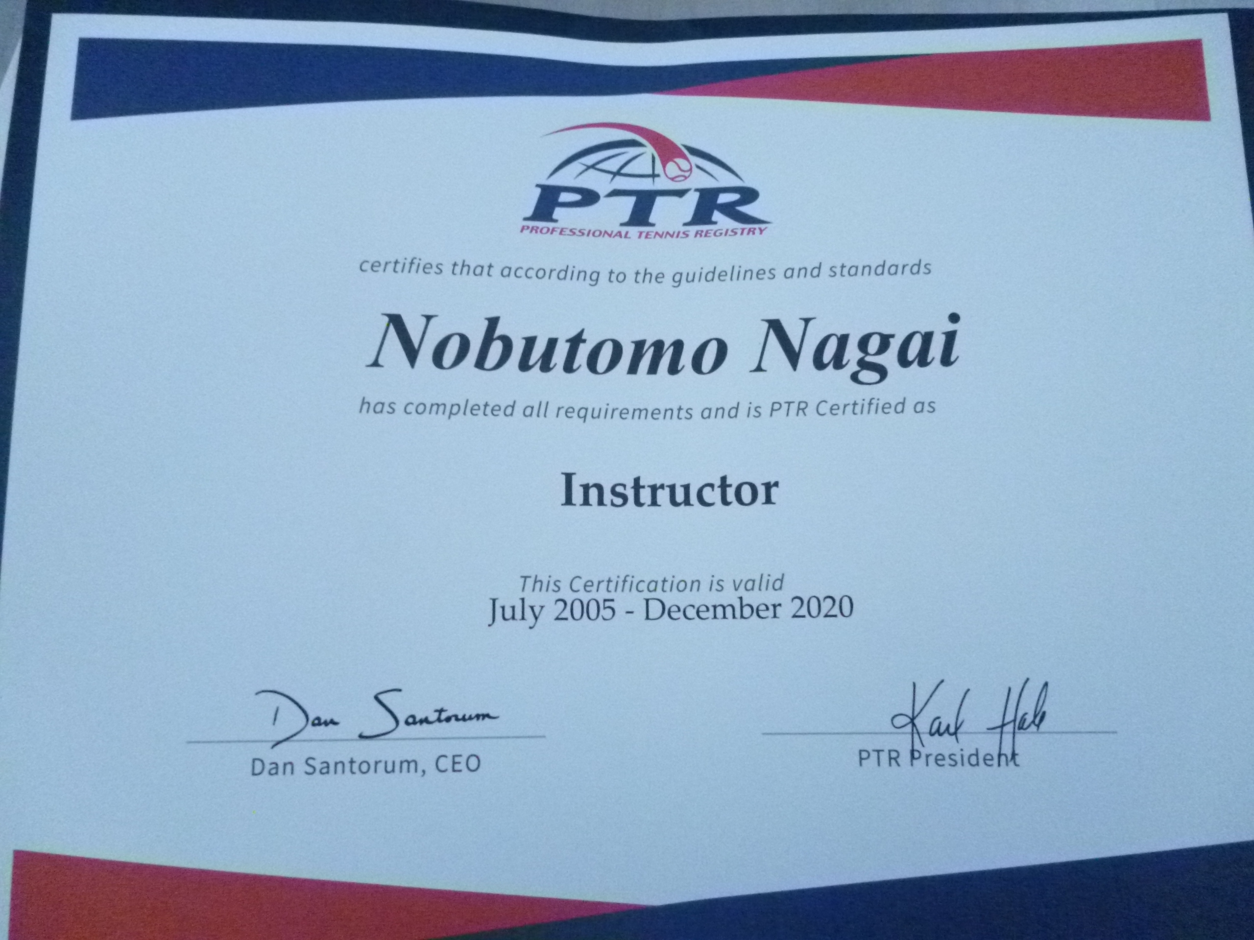 Ptr Professonal Tennis Registry Nobyy Style