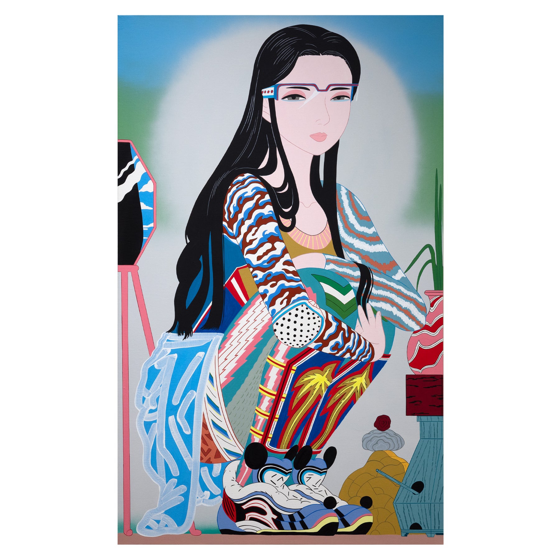油彩画ミレー　仮題「牛のいる風景」F12サイズ　MUSEE ORSEYシール 油彩画ミレー 仮題「牛のいる風景」F12サイズ MUSEE ORSEYシール