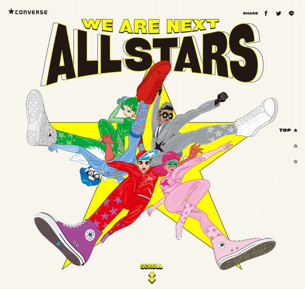 Converse All Stars キャラクターデザイン Masanori Ushiki