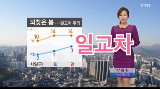 韓国語 自然 天気 1日の気温差 韓国語で ハングルゴインドル韓国語学院