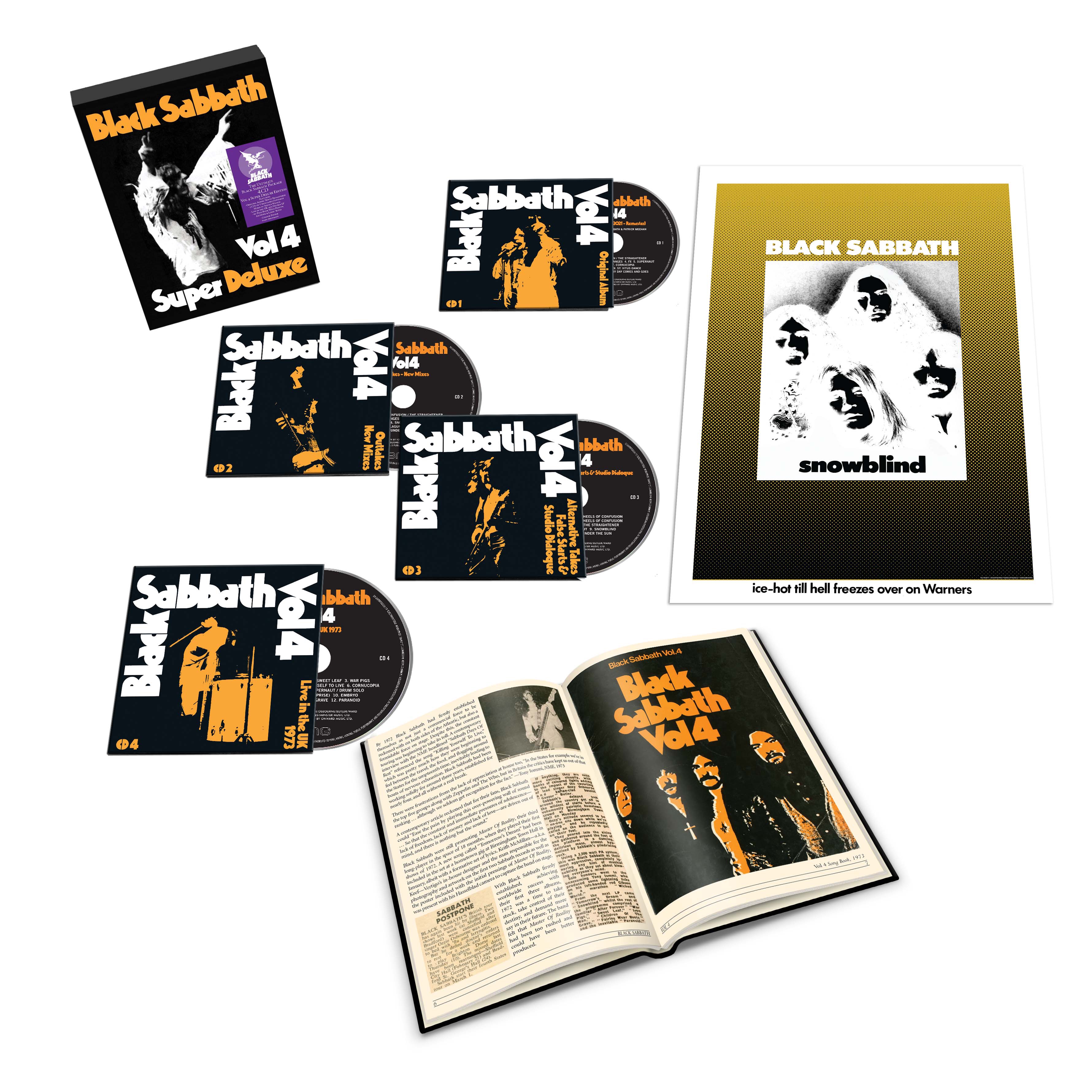 真のオリジネイターにしてヘヴィ・メタルの始祖、ブラック・サバスの名盤『ブラック・サバス４』が4枚組CDスーパー・デラックス・エディションが4CDデラックス・エディションとなって発売決定！  | Warner Music Life