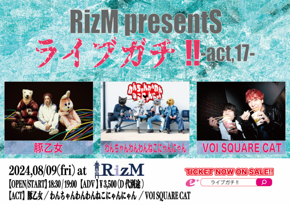 2024年8月9日(金) 青山RizM | VOI SQUARE CAT OFFICIAL WEB SITE