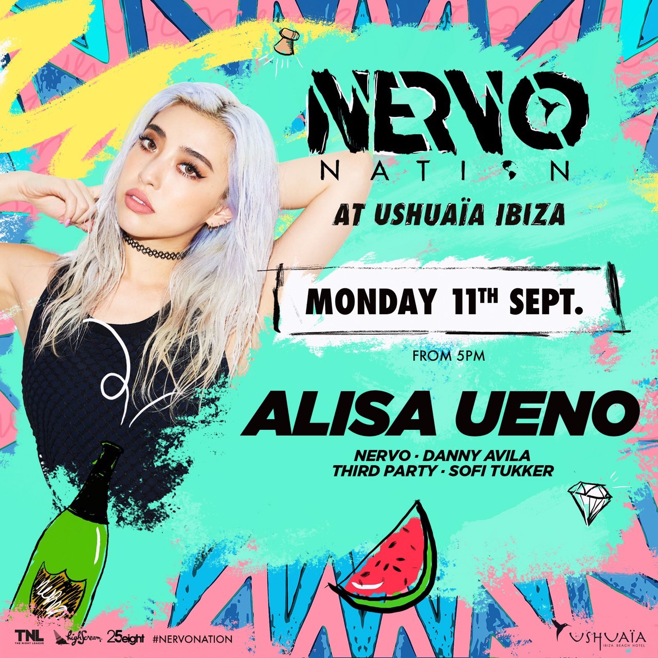 11th Sep(Mon) NERVONATION @USHUAIA IBIZA | ALISA UENO