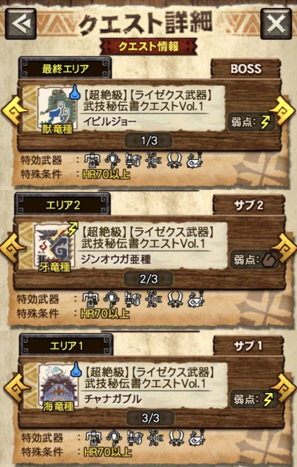 ライゼクス武技秘伝書クエスト ひと狩り行こうぜっ