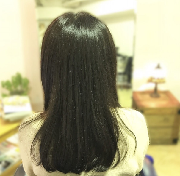 黒髪からの ヘアカラー qphairmakeup 鈴木千絵 黒髪からの ヘアカラー qphairmakeup 鈴木千絵