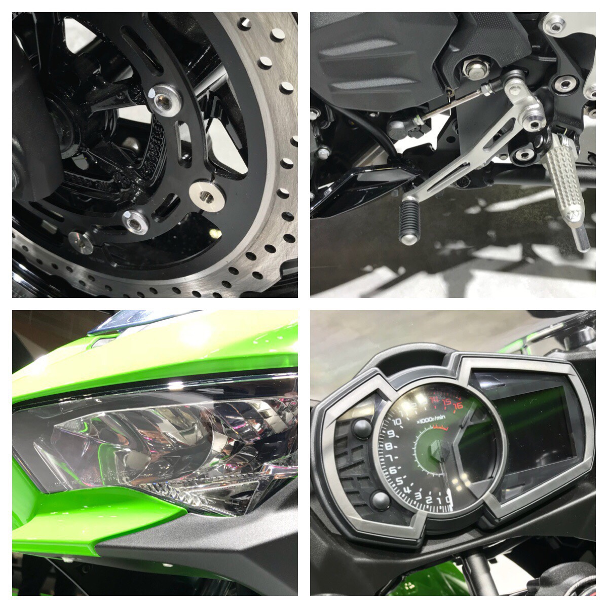 必見！極美品！社外ヘッドライト 小さめ 両目点灯 NINJA250 13～17年