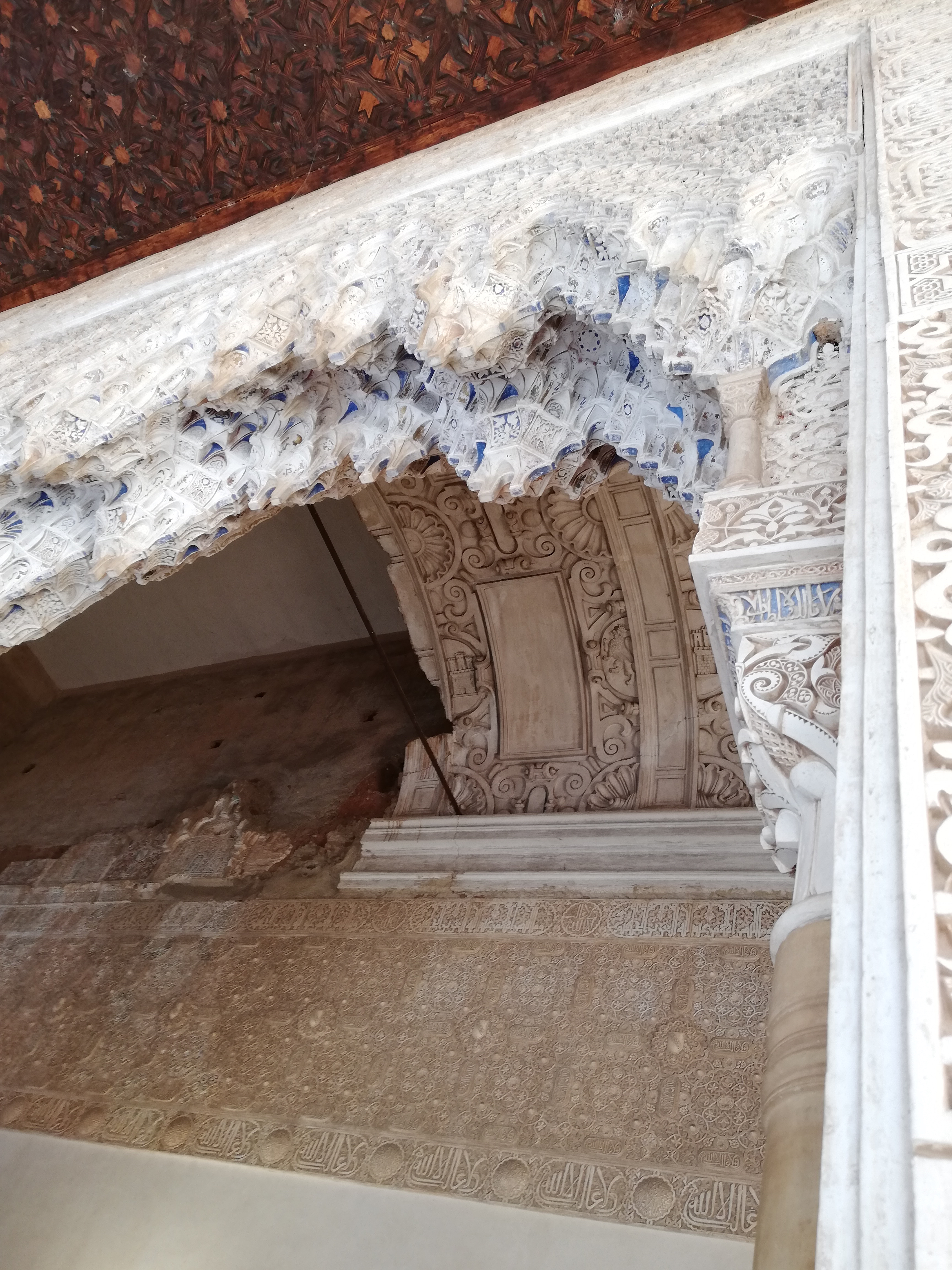 銀製レリーフ額装 スペイン アルハンブラ宮殿の二重窓 シルバー925