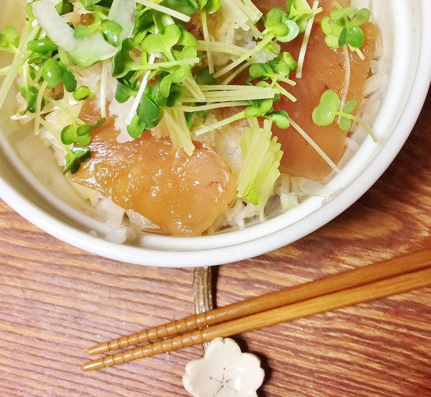 マグロ漬け丼 作ってみました 自然食品 健康食品の店 デージー