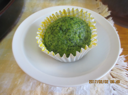 手作りおやつ ほうれん草蒸しパン あさひ保育園子育てステーション