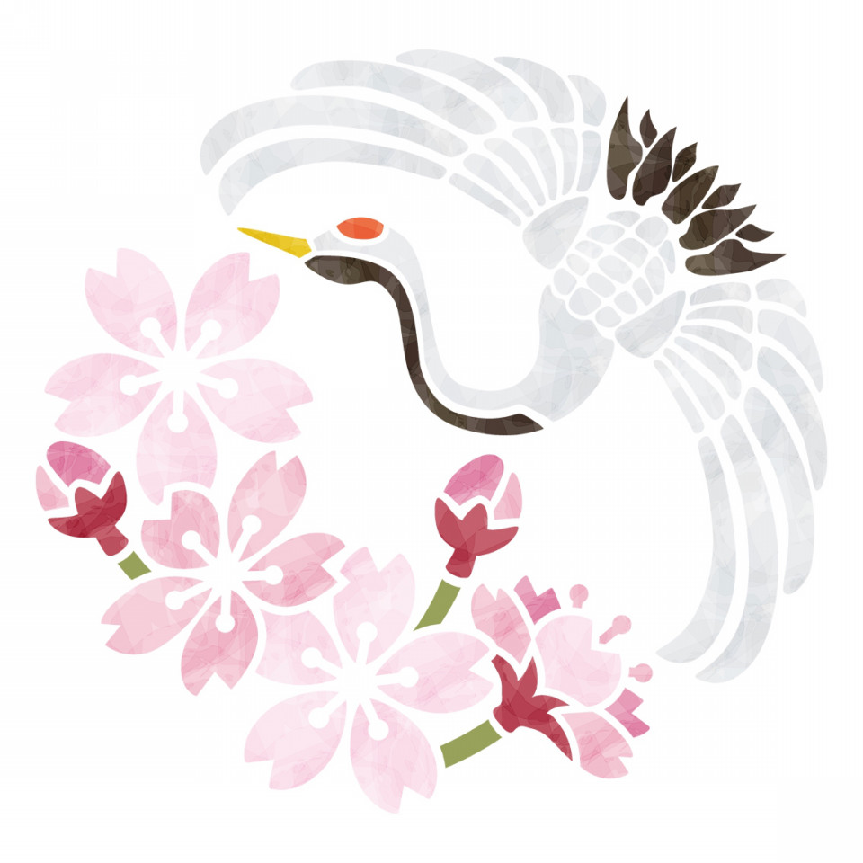 桜の紋様 桜と鶴紋様 桜と菊紋様 Rkrkのフリーイラスト 桜の紋様 桜と鶴紋様 桜と菊紋様 Rkrkのフリーイラスト