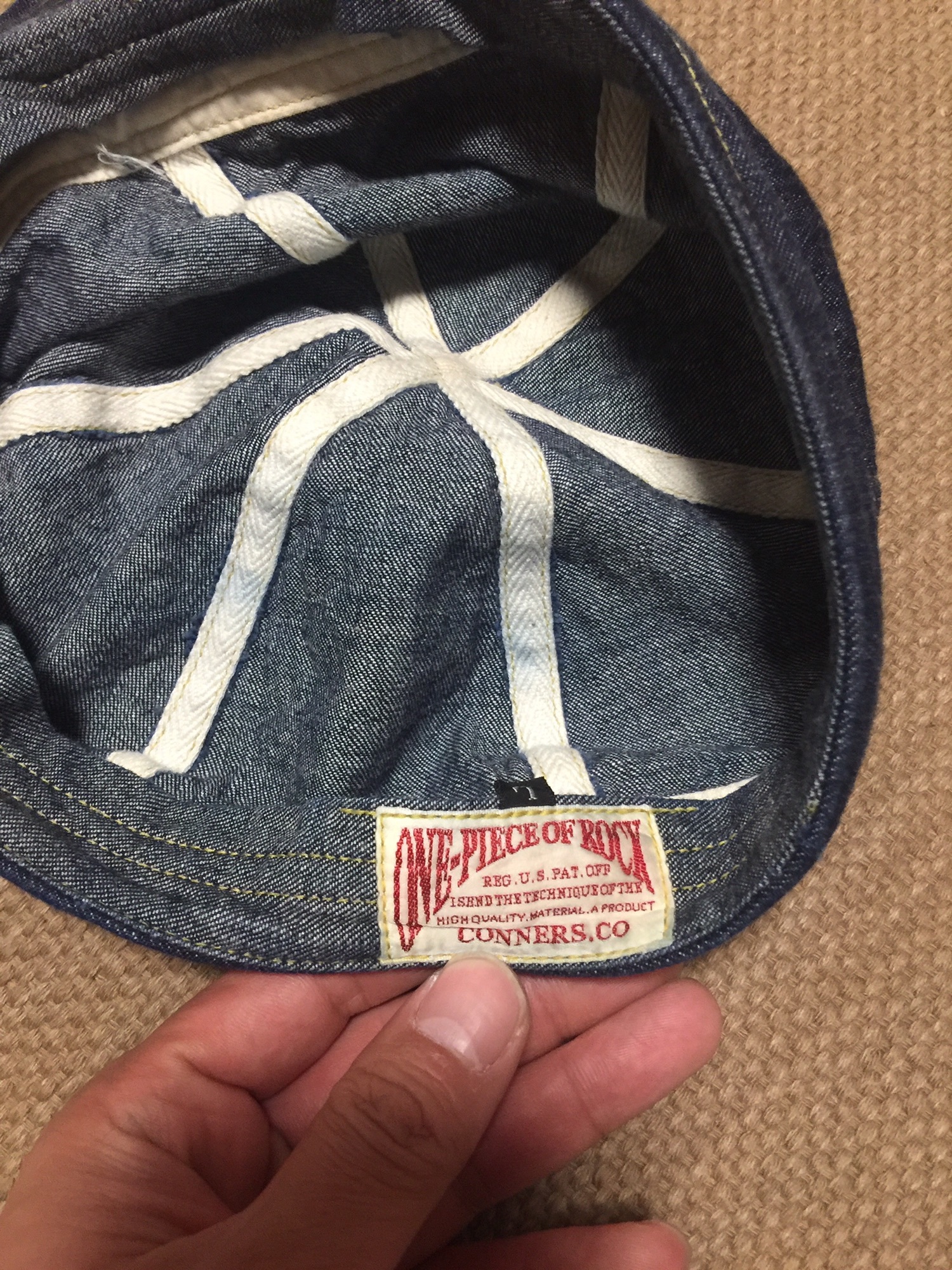 ONE-PIECE OF ROCK SHINER CAP | DENIM &...