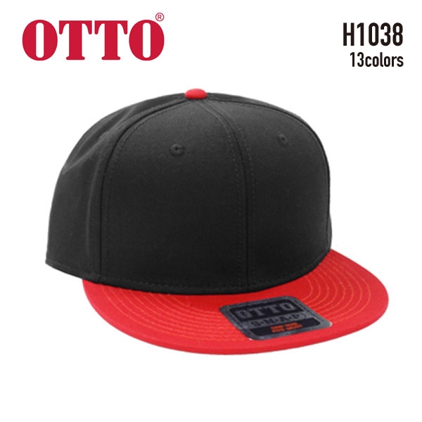 OTTO】H1038 コットンツイルフラットバイザーキャップ (スナップ