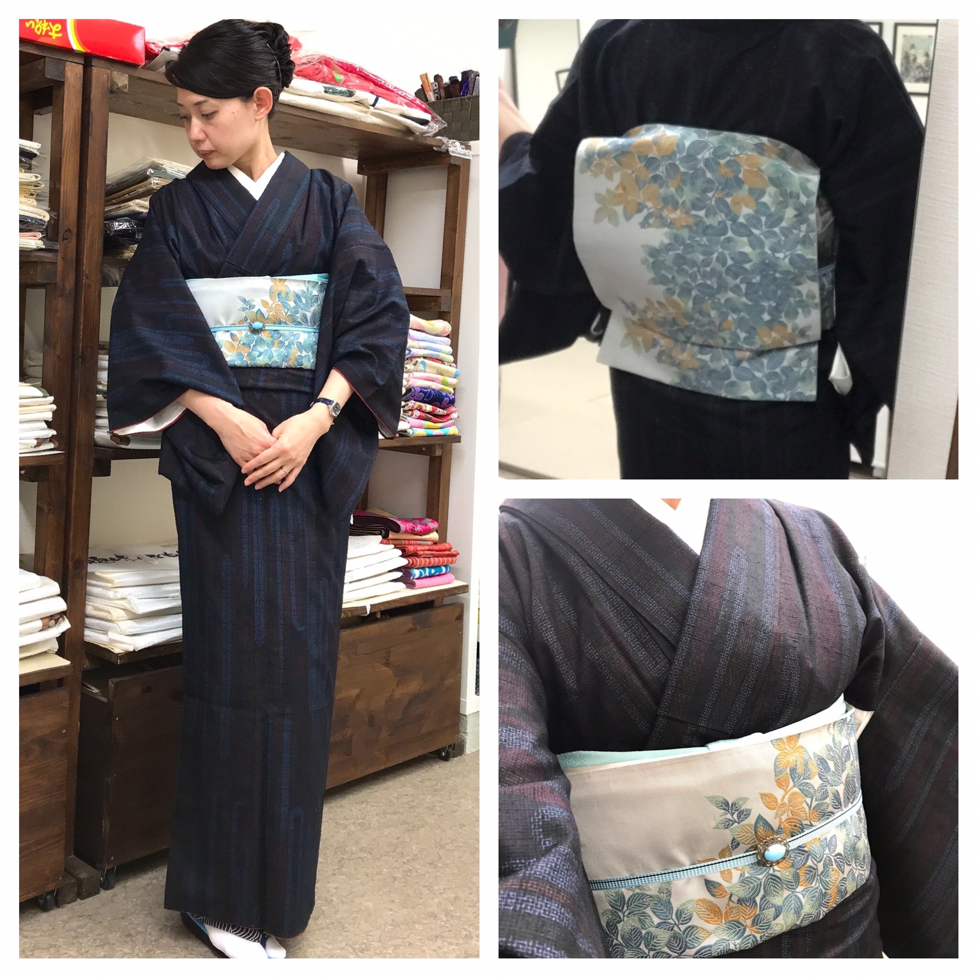 葉柄の洒落袋帯 | Kimono 小夏