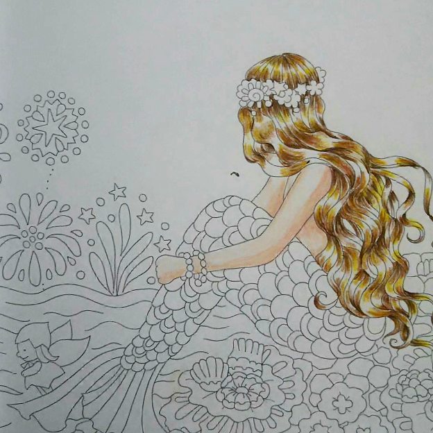 ピンク水着の美人キャラクター色鉛筆画 優子鈴 イラストメイキング＆作品集 透明水彩で描く可憐な美少女