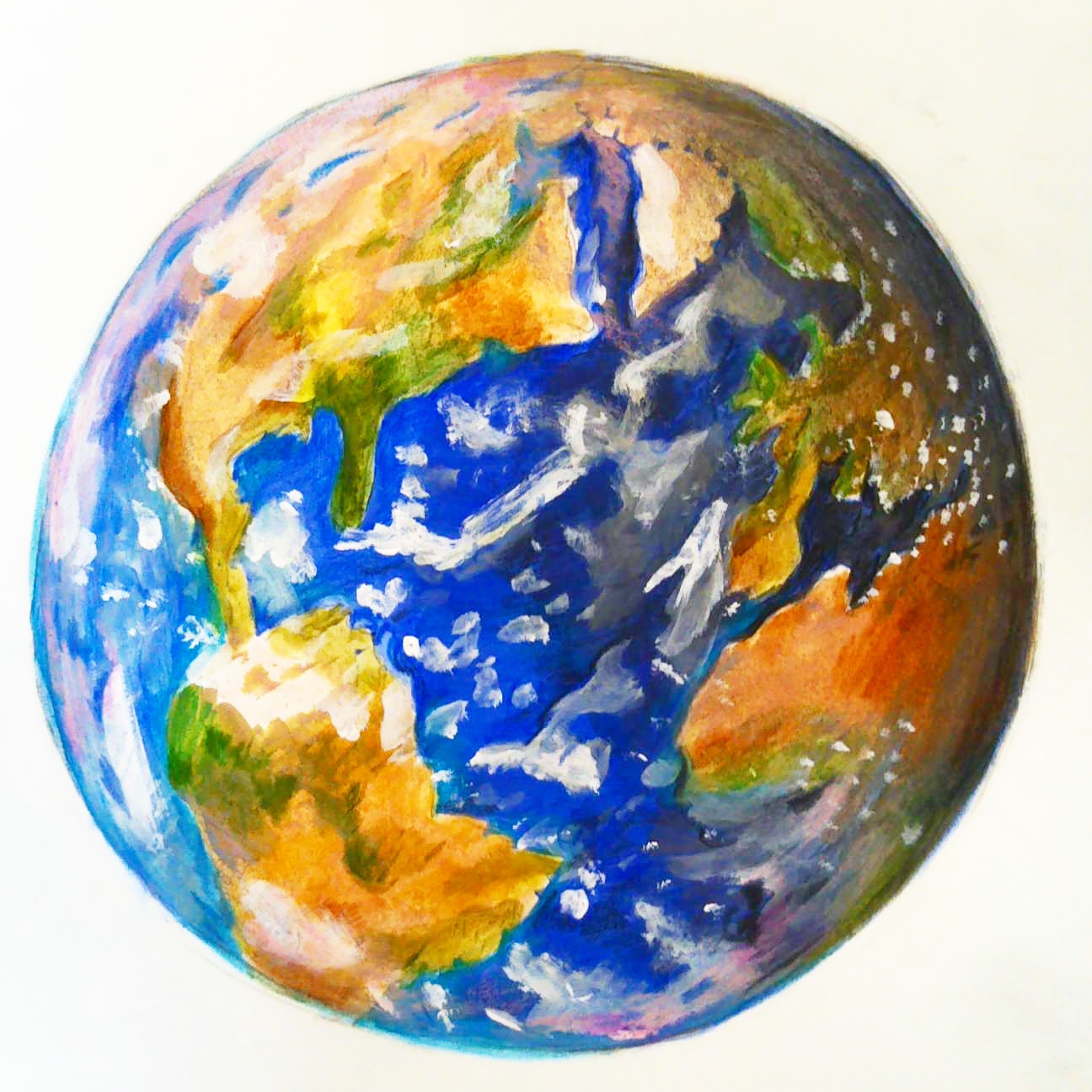 本日の色鉛筆画は 地球 Color Trip 春名美咲の色鉛筆ギャラリー