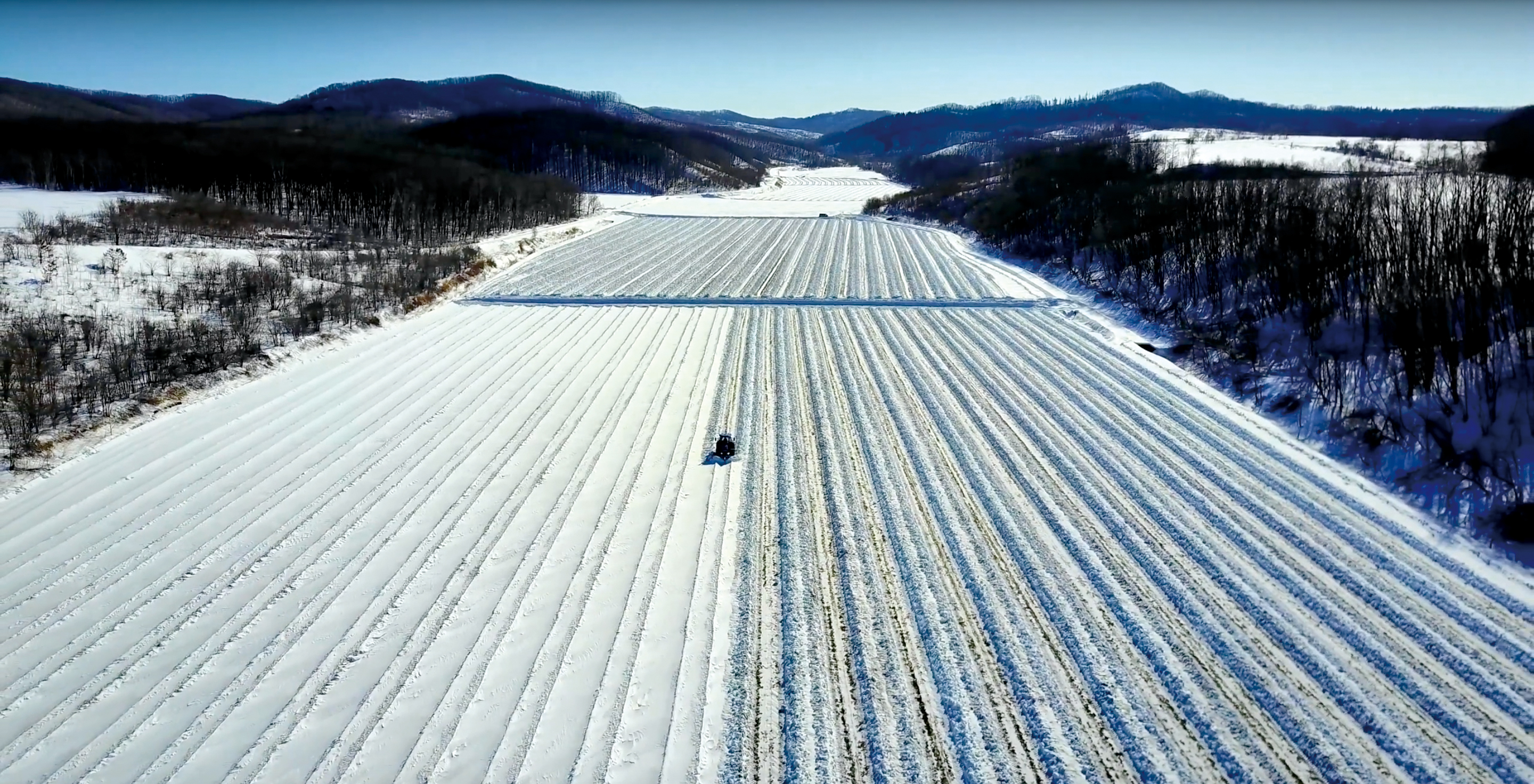 十勝の冬の風物詩 トラクター 雪割り Dp