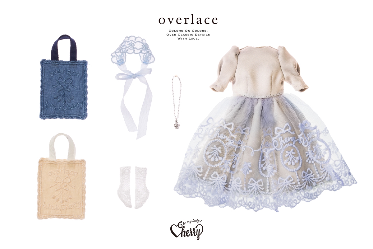 最終値チェリーちゃん　作家様ドレスセット⑨ Cherry × overlace Dress set | Dollybird