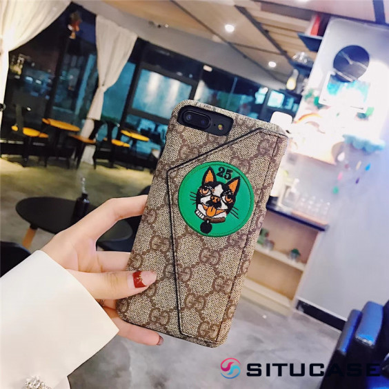 Gucci犬柄のiphoneスマホケース 男女兼用でペアルックでかわいい Situcaseiphonecaseshop S Ownd