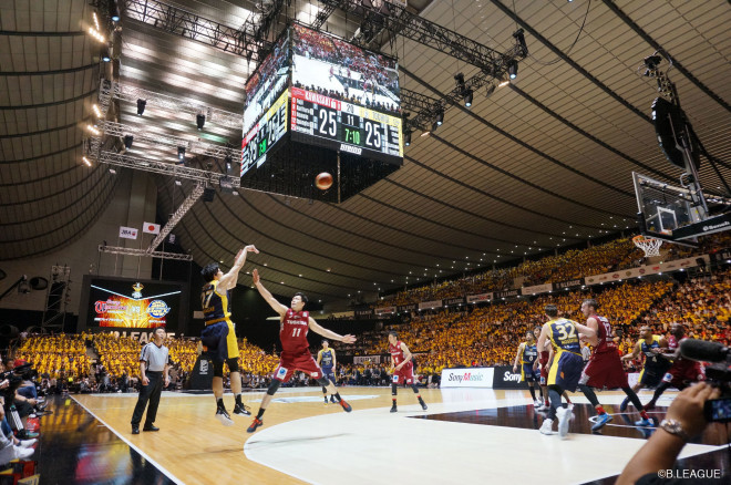 B League Final 16 17の映像をヒビノが担当 スポーツはエンターテインメントだ 大型ledビジョン演出で加速する観戦スポーツの熱と臨場感 Hibino Break Time