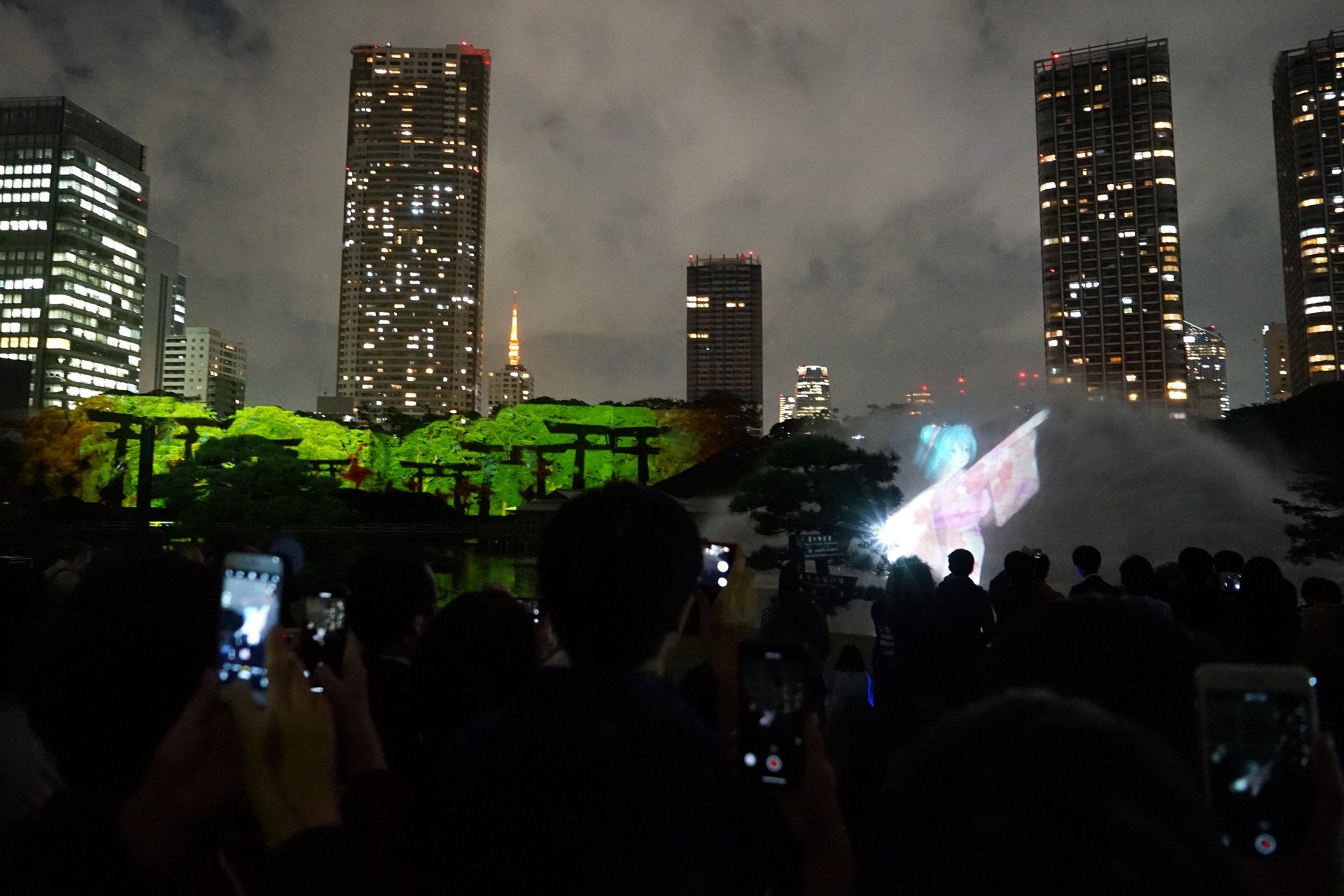 東京150年祭に技術協力。浜離宮で初音ミクのプロジェクション