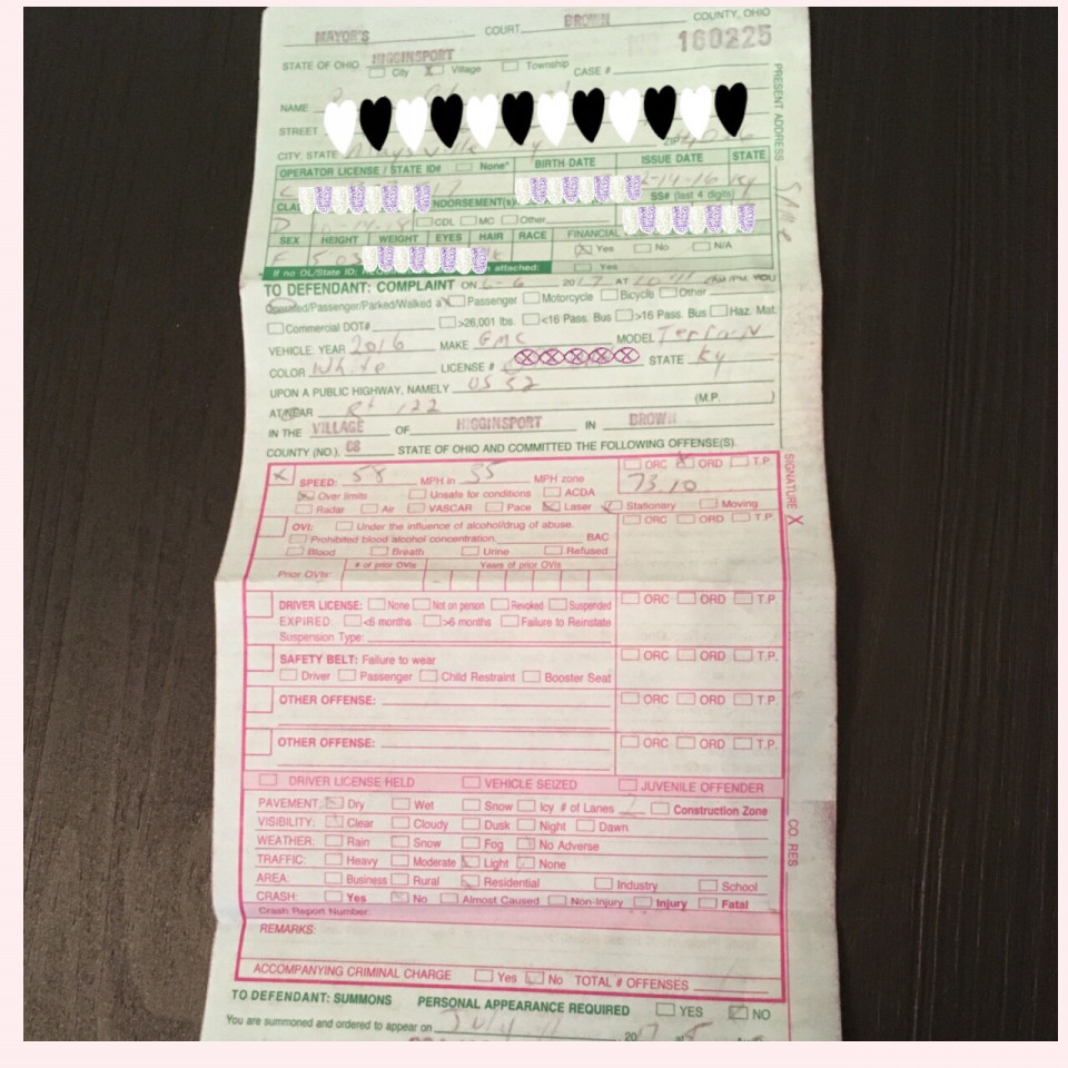 スピード違反チケット Maysville Life スピード違反チケット Maysville Life