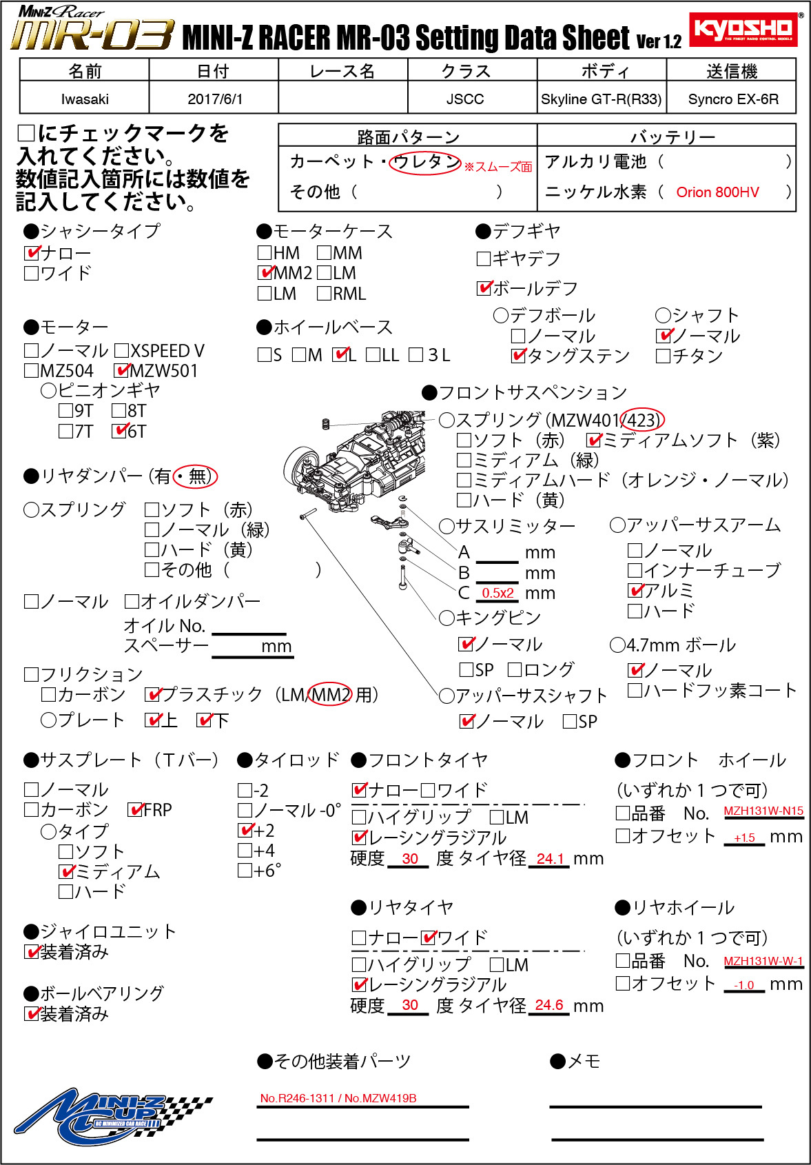 239/A 京商 ミニッツ純正 ウレタン コース 1/2 - その他