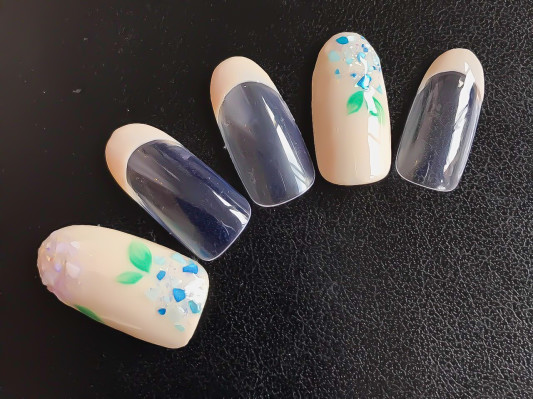 都立大学 梅雨ネイル 紫陽花ネイル 傘ネイル Book Nail