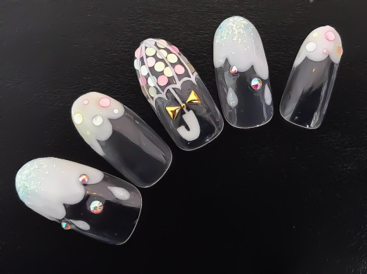 都立大学 梅雨ネイル 紫陽花ネイル 傘ネイル Book Nail