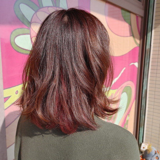 チラッとピンク Hair Growin Stage チラッとピンク Hair Growin Stage