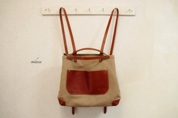 トートバッグのリュック化 Milezaworks ミレザワークス トートバッグのリュック化 Milezaworks ミレザワークス