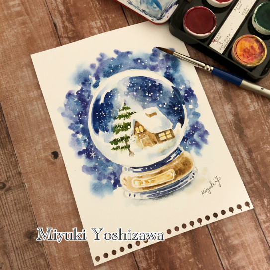 12月の水彩イラスト講座 Miyuki Yoshizawa 12月の水彩イラスト講座 Miyuki Yoshizawa