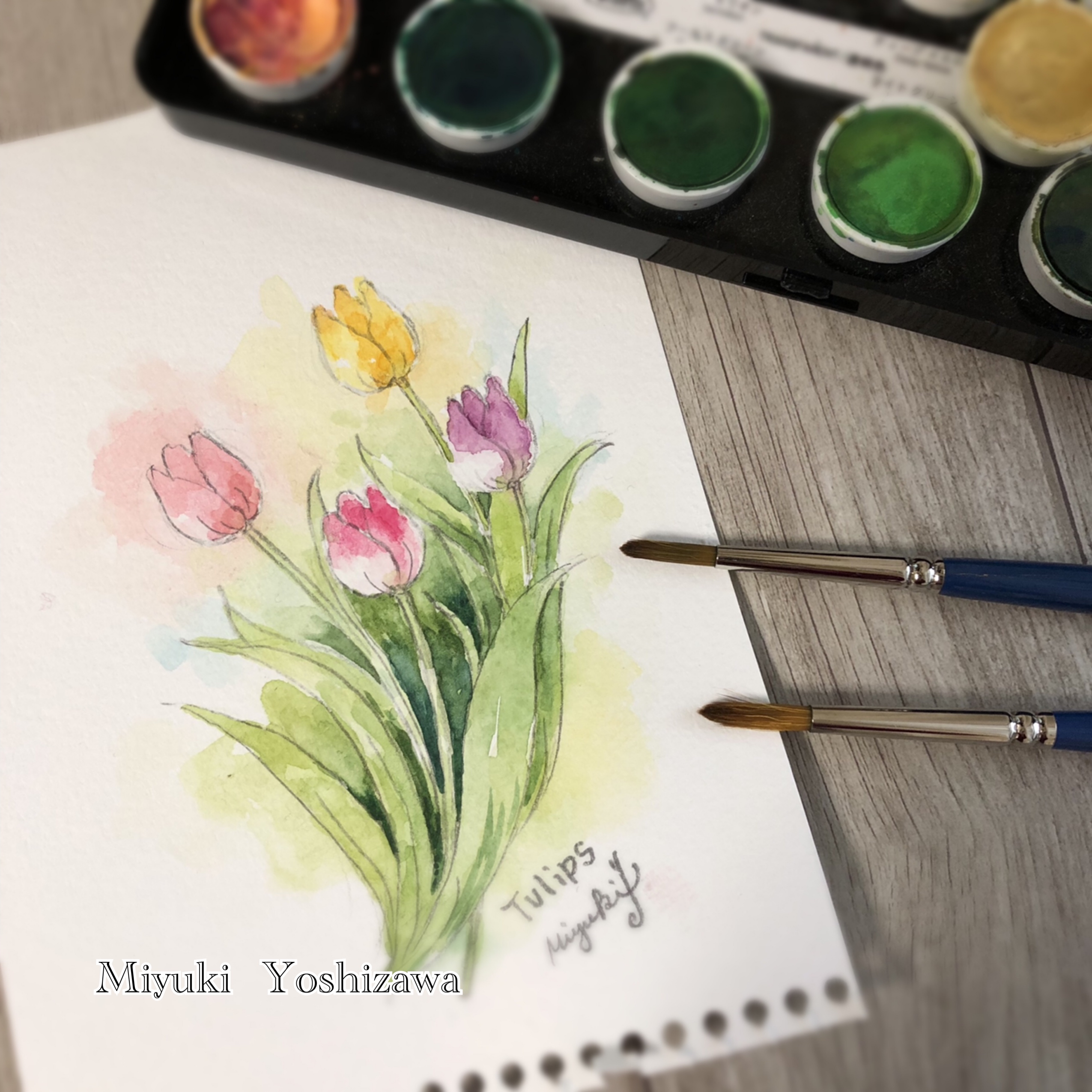 2月の水彩イラスト講座 | Miyuki Yoshizawa
