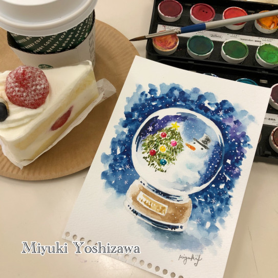 レッスンご報告 12月の水彩イラスト講座 Miyuki Yoshizawa レッスンご報告 12月の水彩イラスト講座 Miyuki Yoshizawa