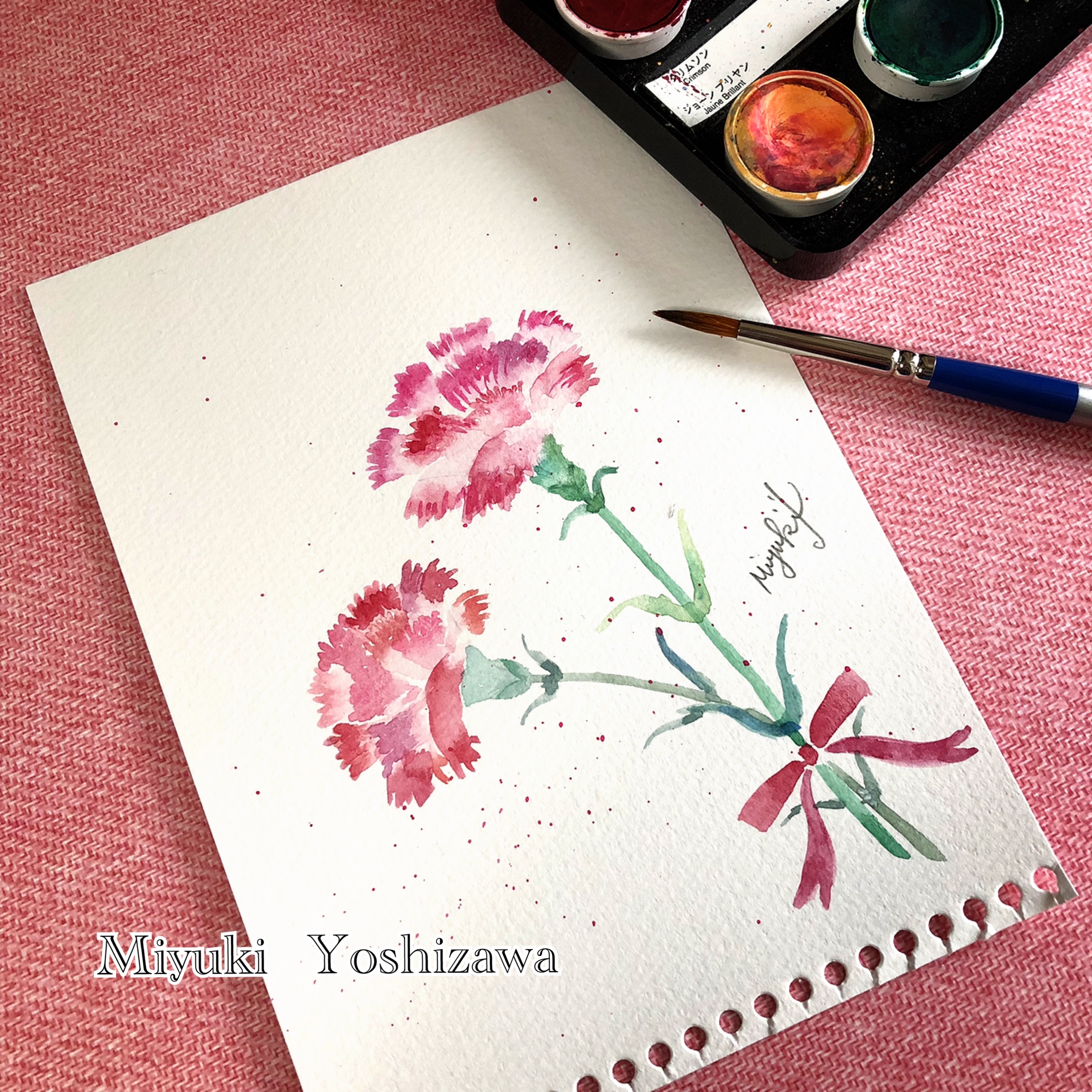 4月の水彩イラスト講座 | Miyuki Yoshizawa