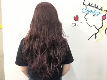 オーキッドピンク のグラデーションカラー Cyndy Color Salon